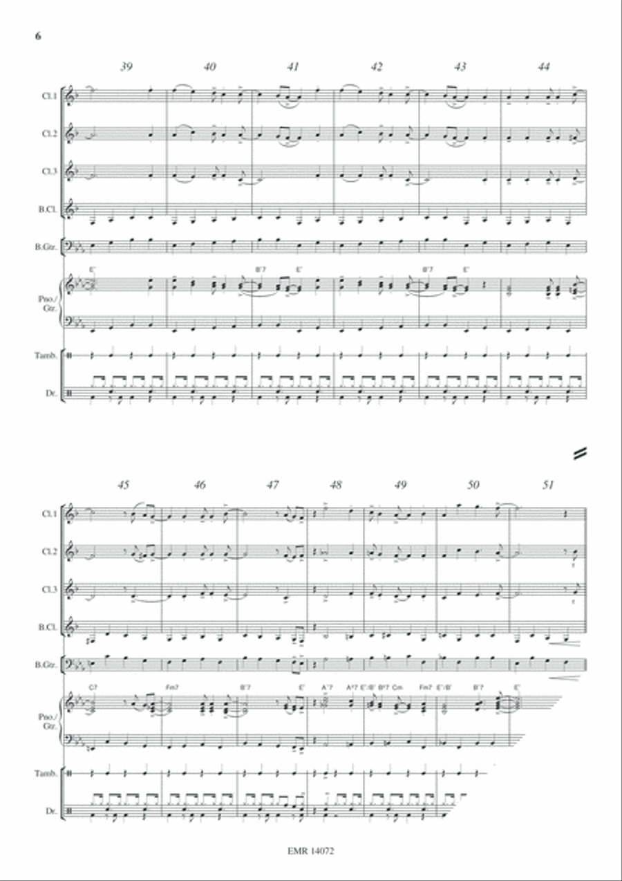 Joyful Christmas Clarinet Quartet scores gallery preview page 7