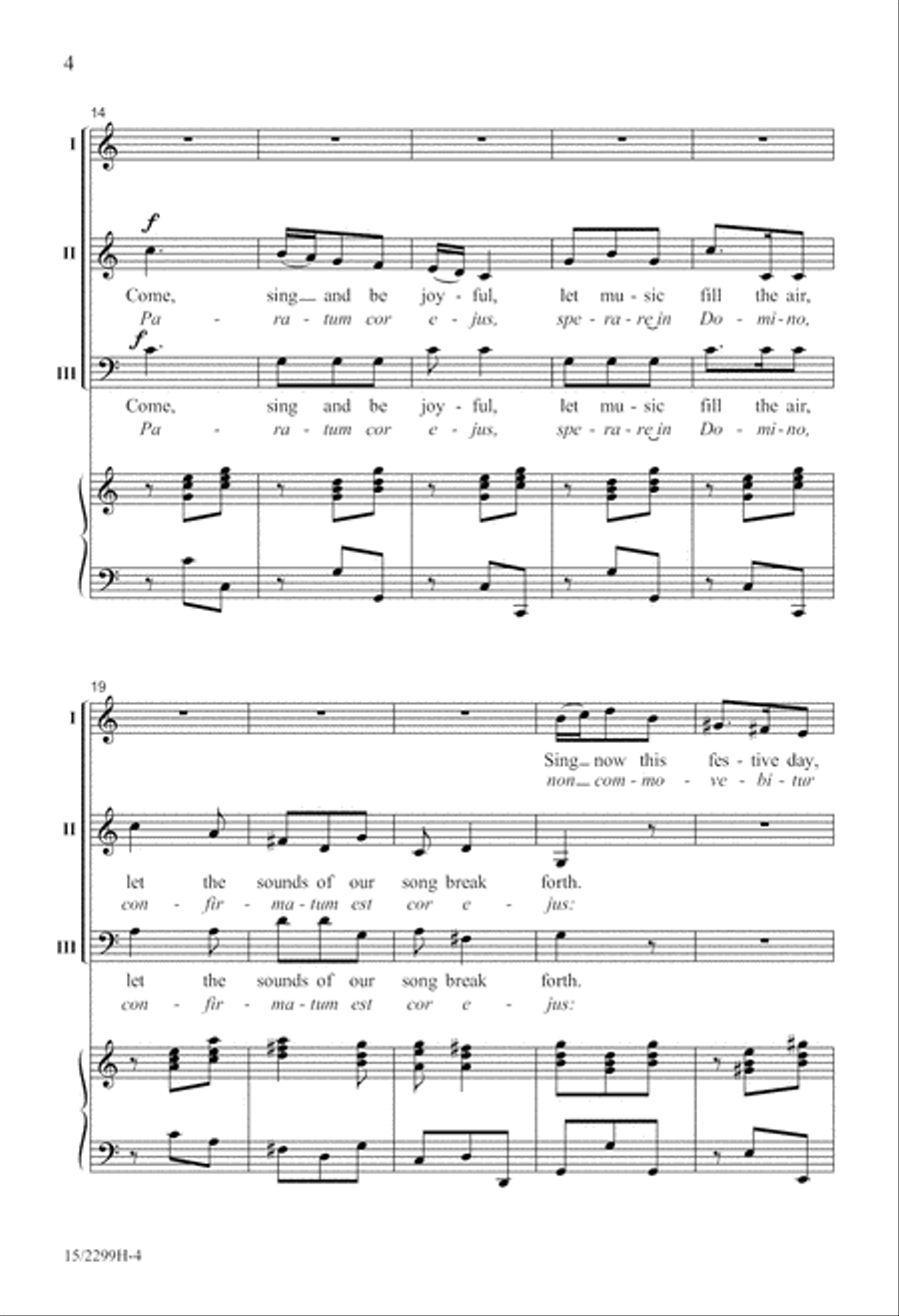 Come, Sing and Be Joyful Divisi scores gallery preview page 5