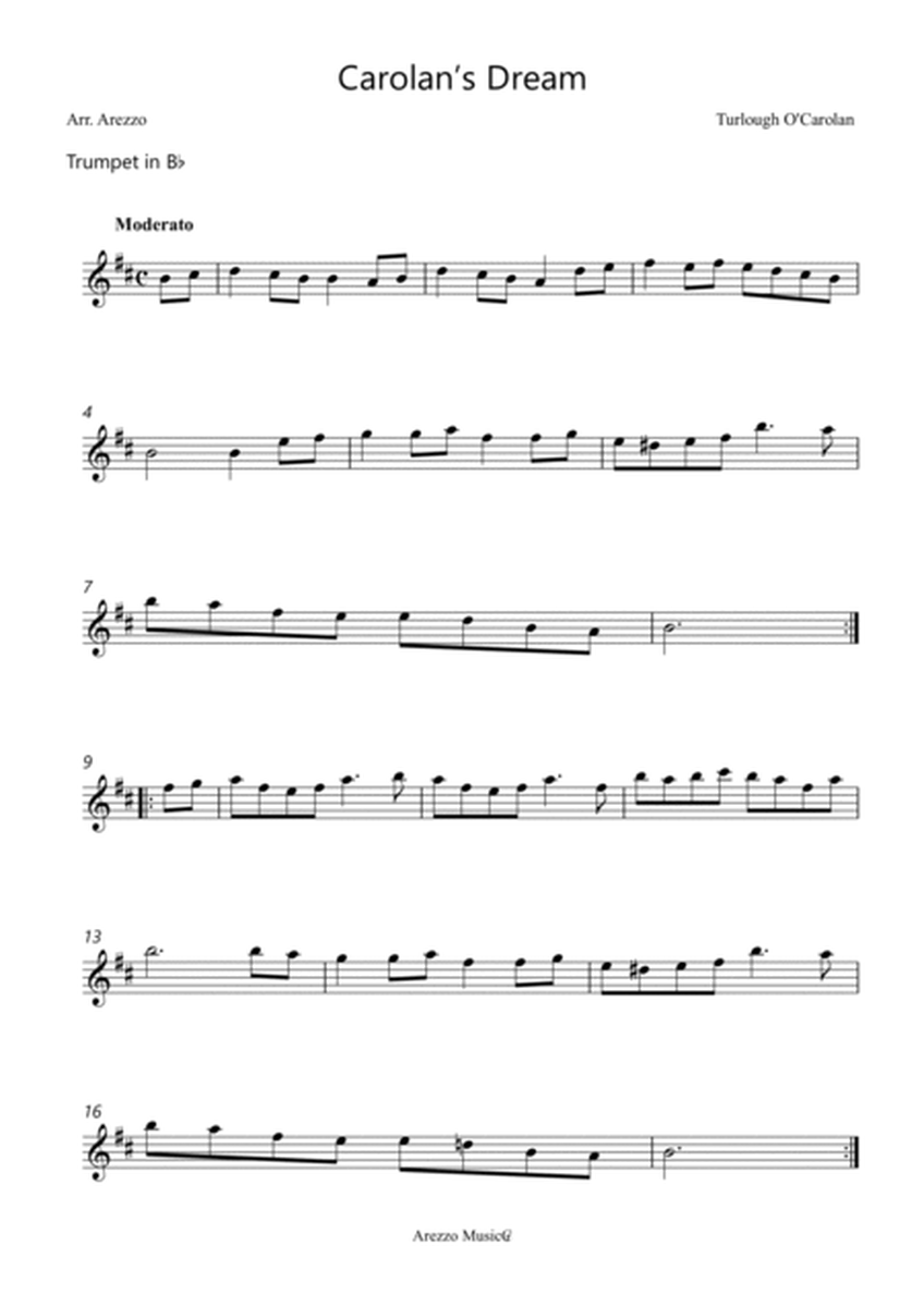 carolan's dream - trumpet and cello sheet music turlough'o carolan image number null
