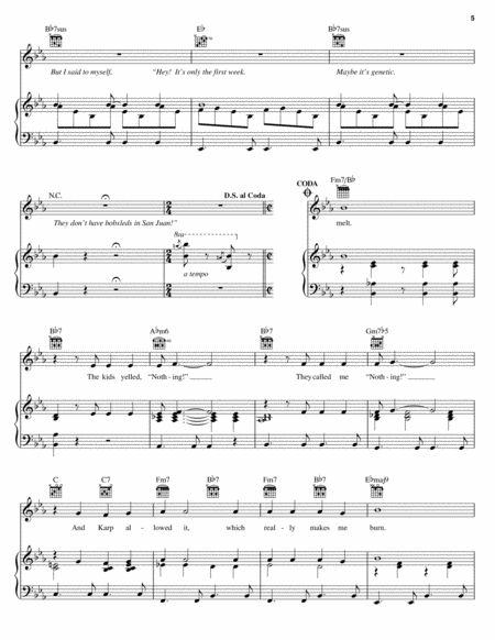Nothing by Marvin Hamlisch Piano, Vocal, Guitar - Digital Sheet Music