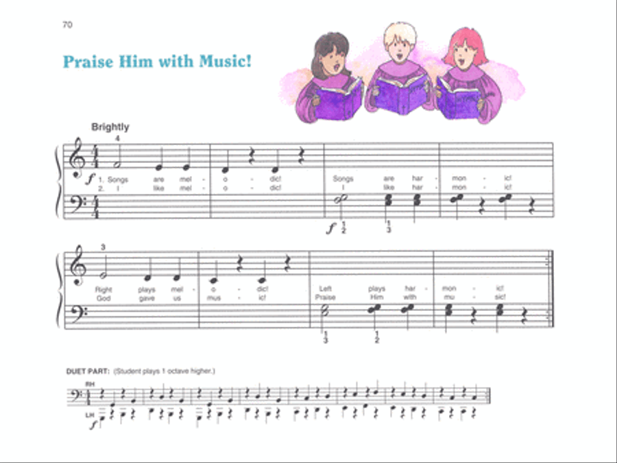 Alfred's Basic All-in-One Sacred Course, Book 1 Piano Method scores gallery preview page 4