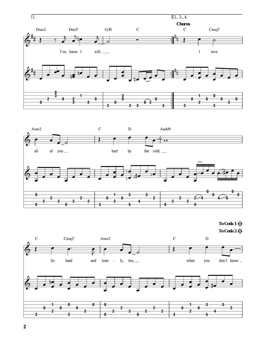My Friends Acoustic Guitar scores gallery preview page 2