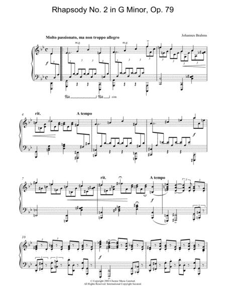 Rhapsody No. 2 in G Minor, Op. 79