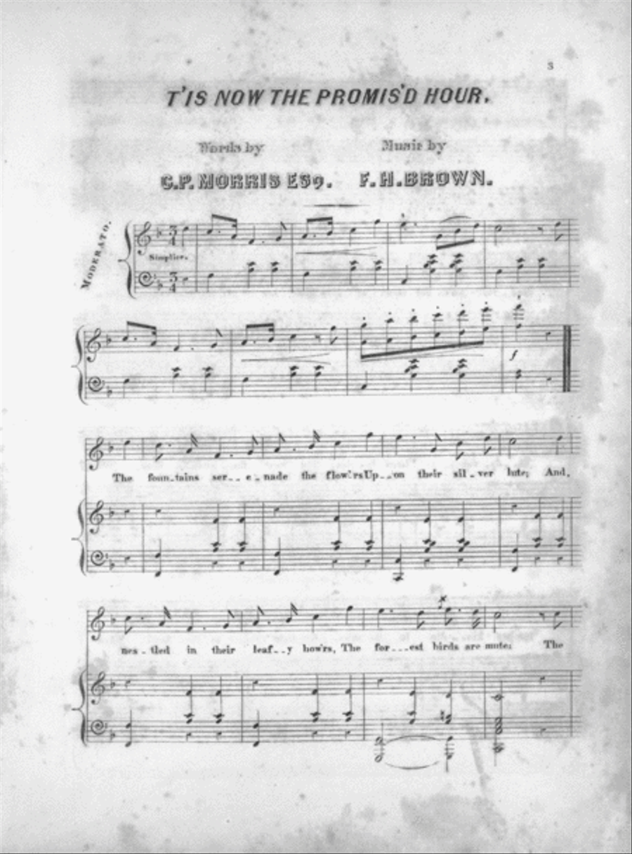 'Tis Now the Promis'd Hour. A Serenade Voice scores gallery preview page 2