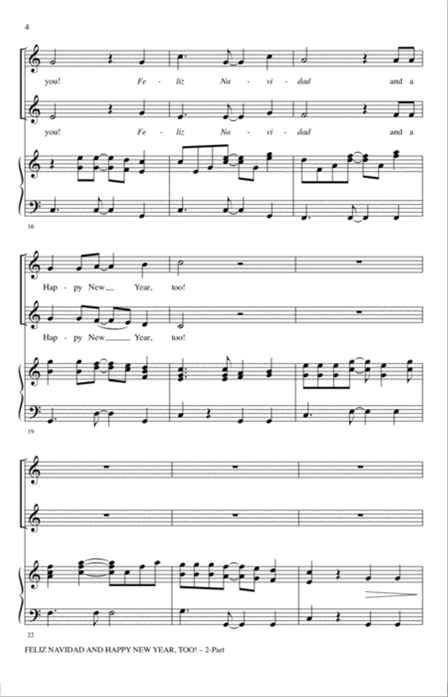 Feliz Navidad And Happy New Year, Too! 2-Part scores gallery preview page 3