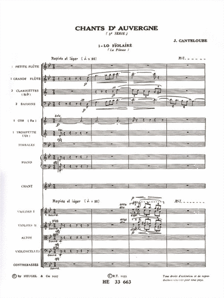 Chants D'auvergne Vol.2 (voice & Orchestra)