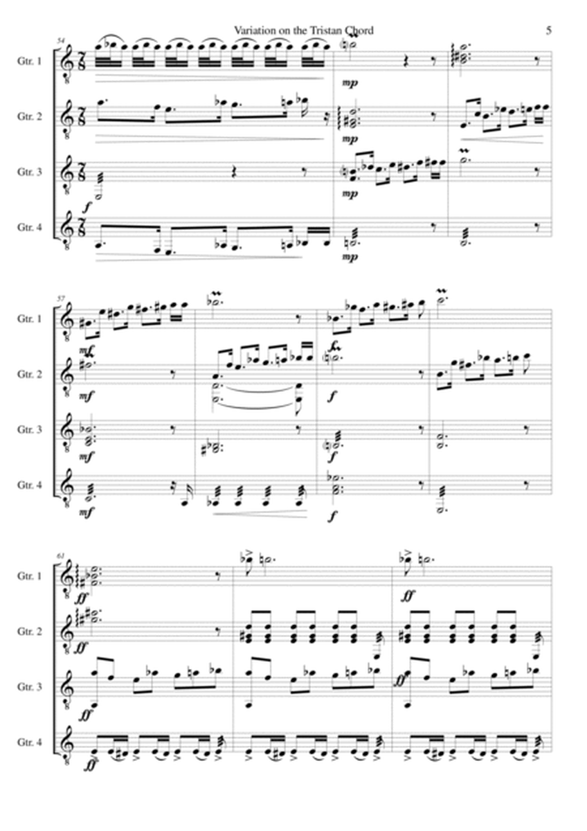 Variation on the Tristan Chord for guitar quartet image number null