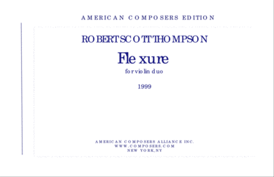 [Thompson] Flexure String Duet scores gallery preview page 1