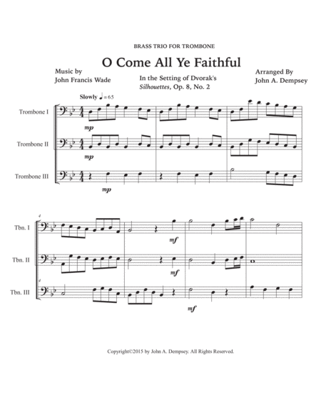 O Come All Ye Faithful (Trombone Trio) image number null