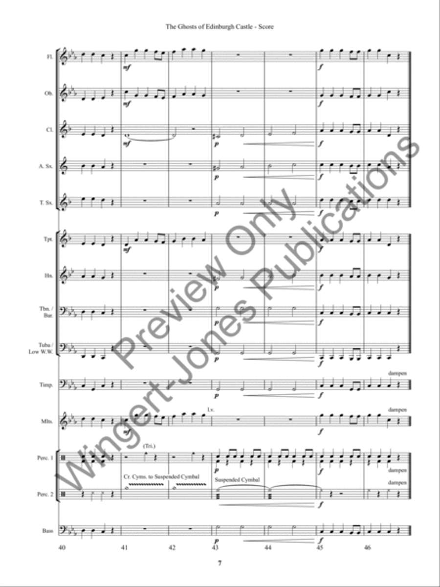 The Ghosts of Edinburgh (Score) Concert Band scores gallery preview page 10