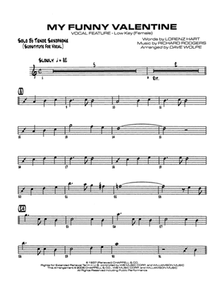 My Funny Valentine: Solo Bb Tenor Sax