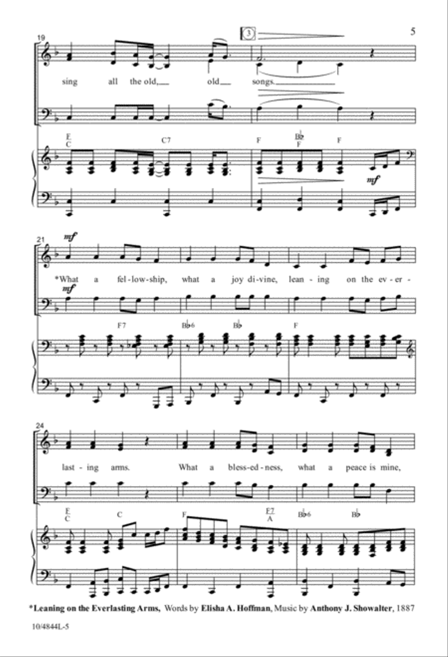 Back to the Church in the Wildwood 3-Part scores gallery preview page 5