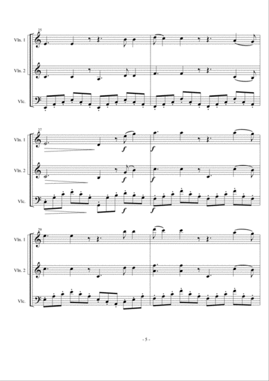 Hallelujah Hallelujah String Trio scores gallery preview page 5