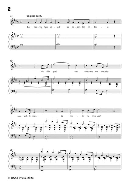 B. Godard-La fleur et le papillon,Op.7 No.11,from '12 Morceaux pour chant et piano,Op.7',in D Major