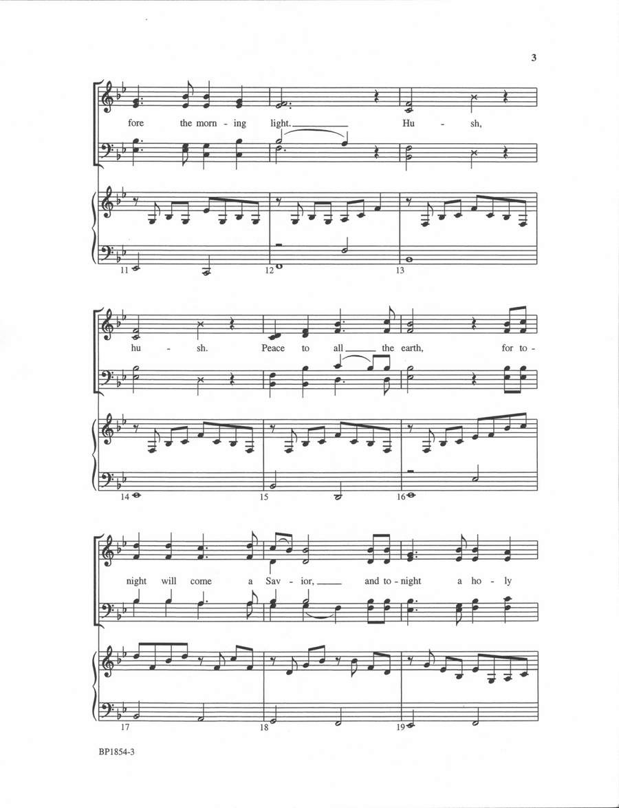 Silent Is the Night Silent Is the Night 4-Part scores gallery preview page 3