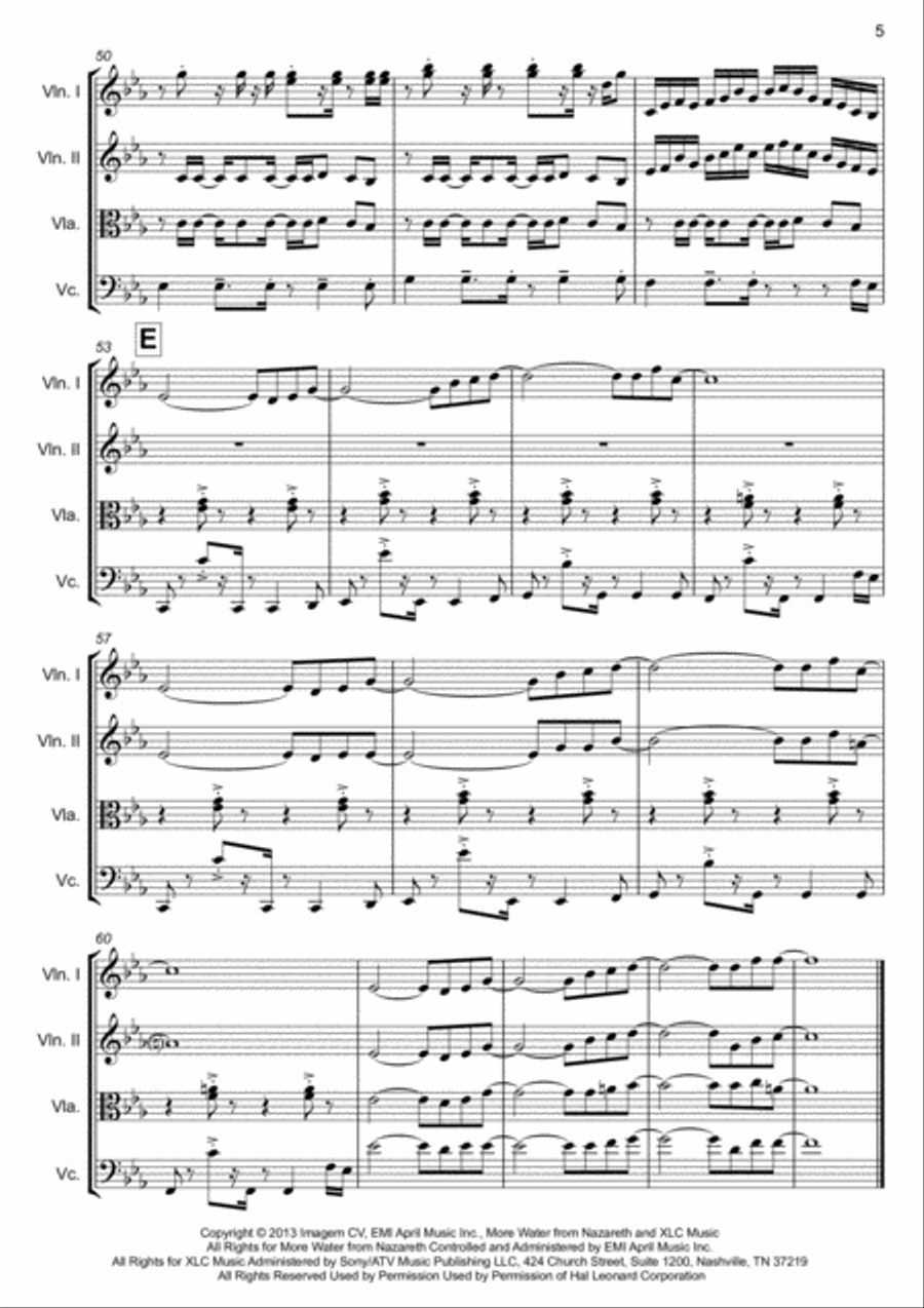 Get Lucky Get Lucky String Quartet scores gallery preview page 5