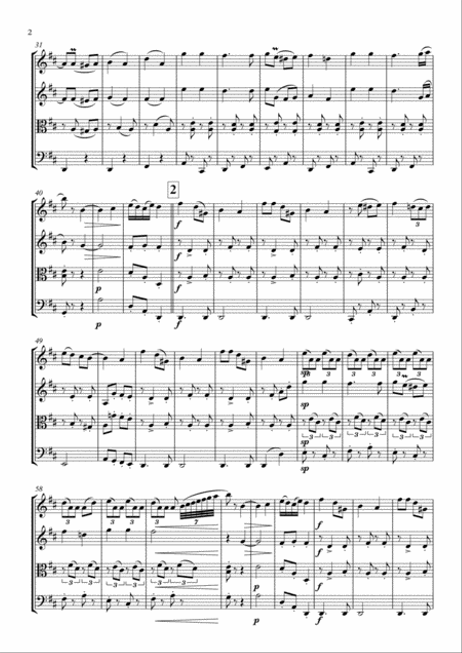 Hungarian Dances №6-10 Hungarian Dances №6-10 String Quartet scores gallery preview page 3