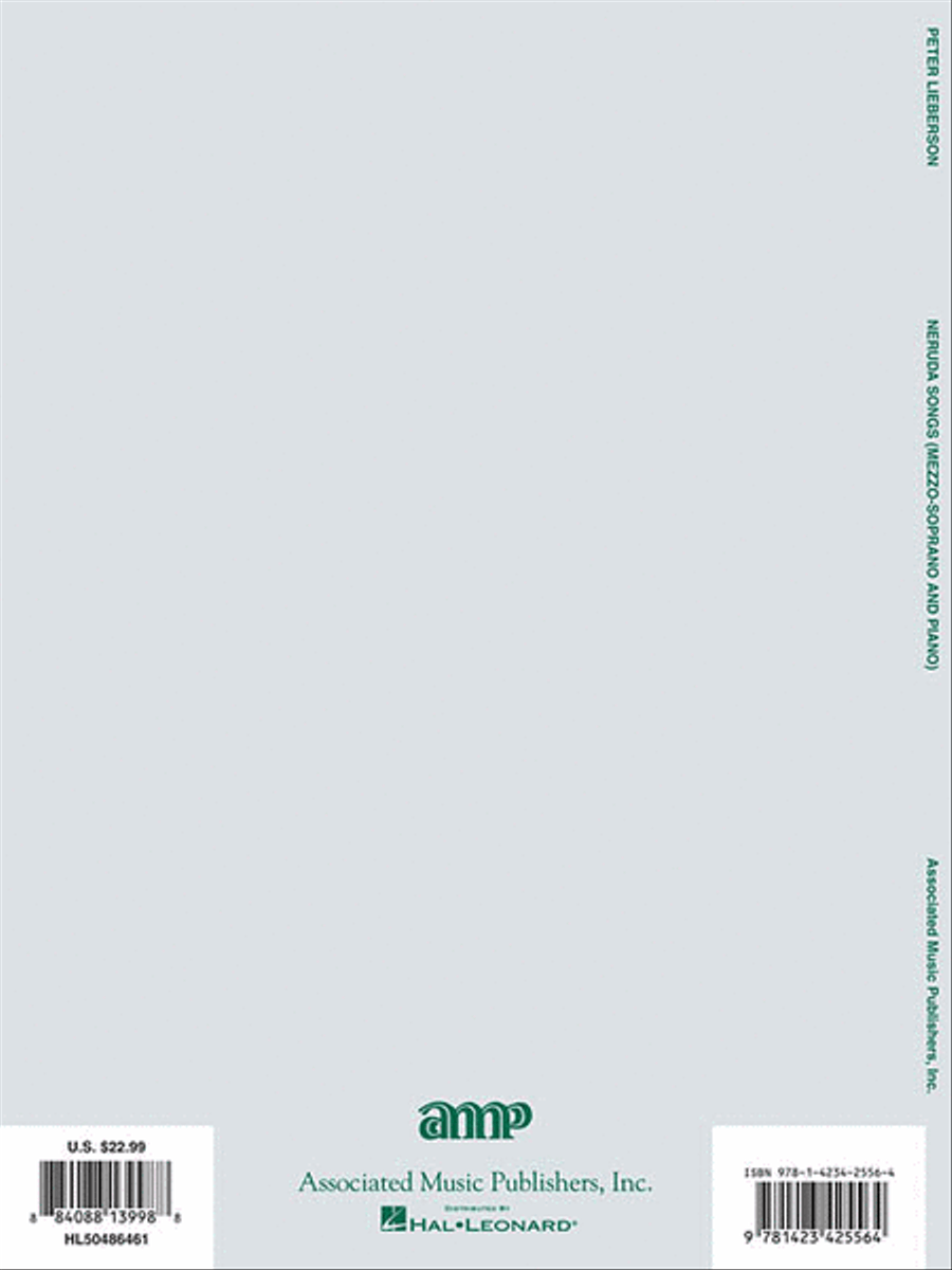Neruda Songs Neruda Songs Mezzo-Soprano Voice scores gallery preview page 2