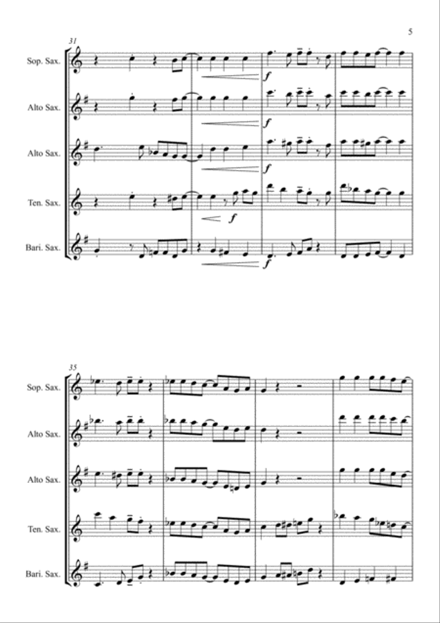 Hip 2 Dat! - for Saxophone Quartet Saxophone Quartet scores gallery preview page 5