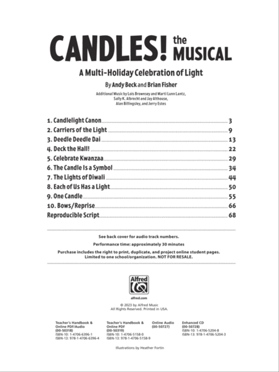 Candles! The Musical Unison Choir scores gallery preview page 2