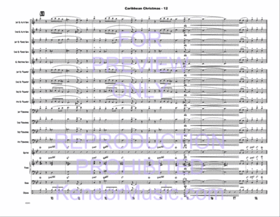 Caribbean Christmas Jazz Ensemble scores gallery preview page 25