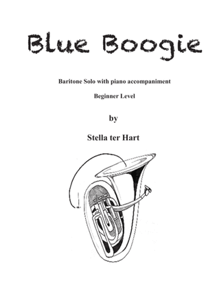 Blue Boogie - Beginner Baritone/Euphonium Solo with piano accompaniment