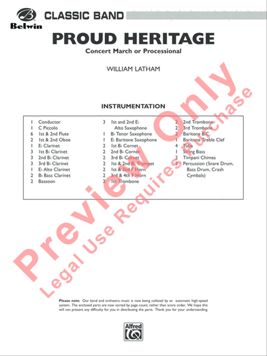 Proud Heritage Concert Band scores gallery preview page 2