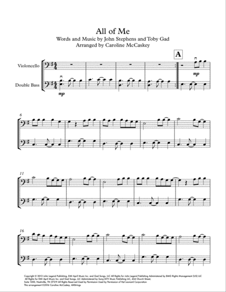 All Of Me String Duet scores gallery preview page 2