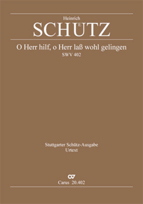 Book cover for O save us Lord (O Herr, hilf, o Herr lass wohl gelingen)