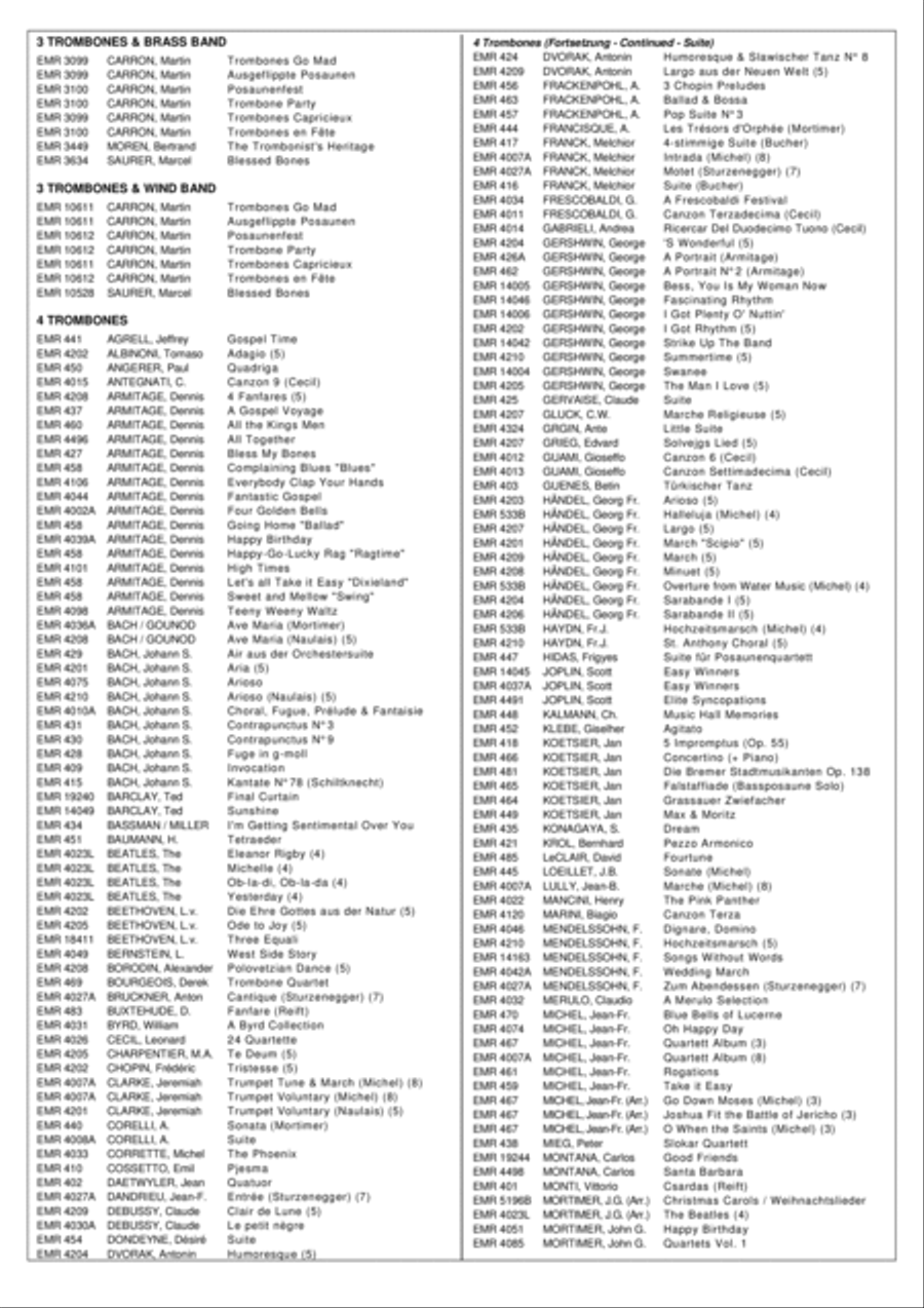 Germand Folksongs Germand Folksongs Trombone scores gallery preview page 6