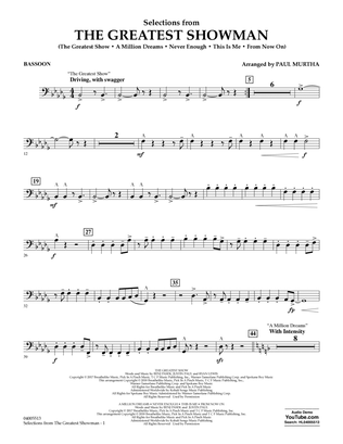 Selections from The Greatest Showman (arr. Paul Murtha) - Bassoon