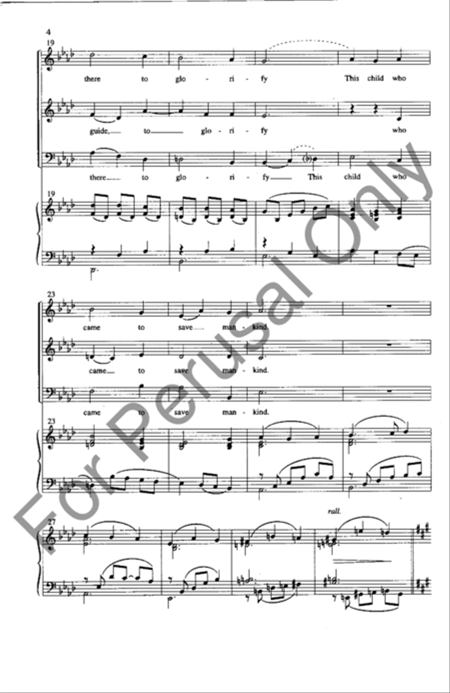 One Quiet Night 3-Part scores gallery preview page 4