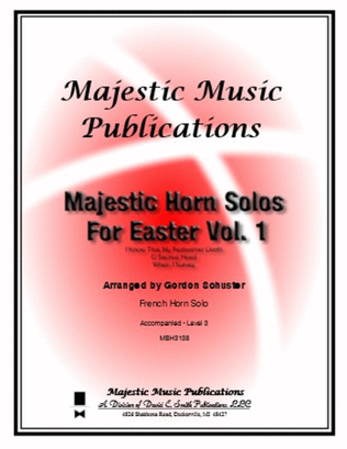 Book cover for Majestic Horn Solos for Easter, Vol. 1