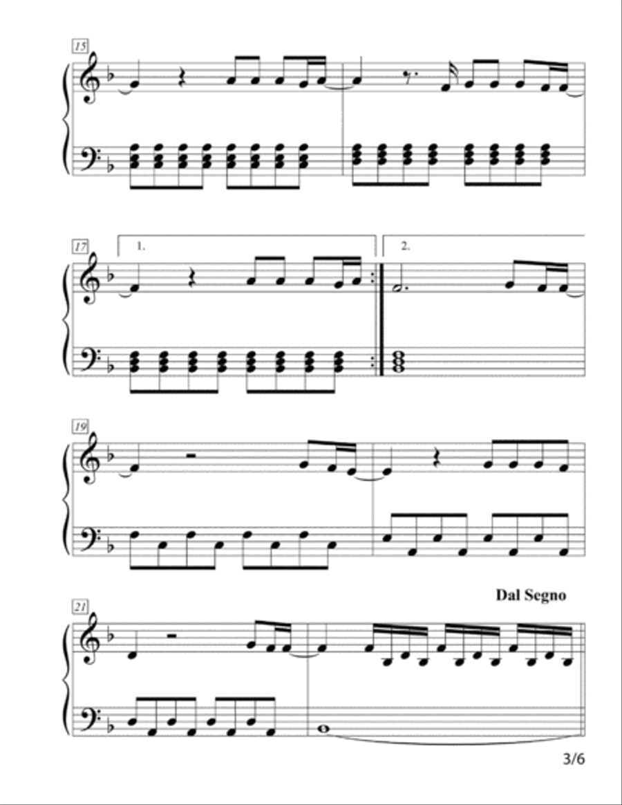 You Say You Say Piano Solo scores gallery preview page 3