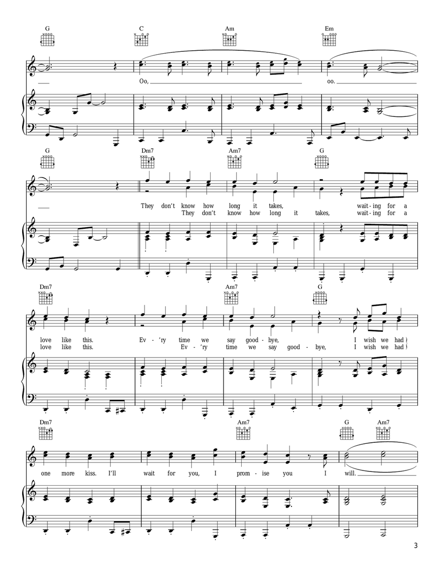Lucky Piano, Vocal, Guitar scores gallery preview page 3