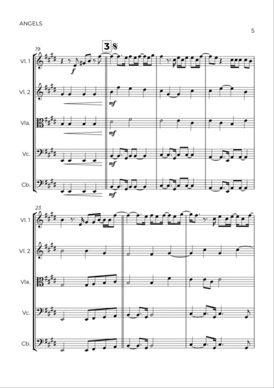 Angels Angels String Quintet scores gallery preview page 5