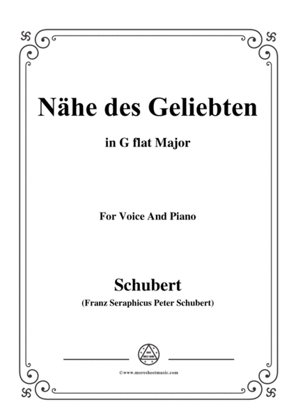 Schubert-Nähe des Geliebten,Op.5 No.2,in G flat Major,for Voice&Piano image number null