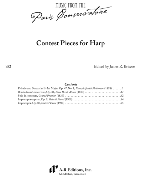 Contest Pieces for Harp