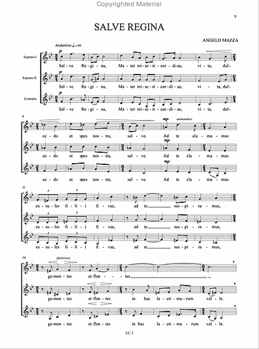 4 Sacred Pieces for Female Choir (1st National Choral Composition Competition EdizioniCorali.it - Cat. B) Women's Choir scores gallery preview page 4