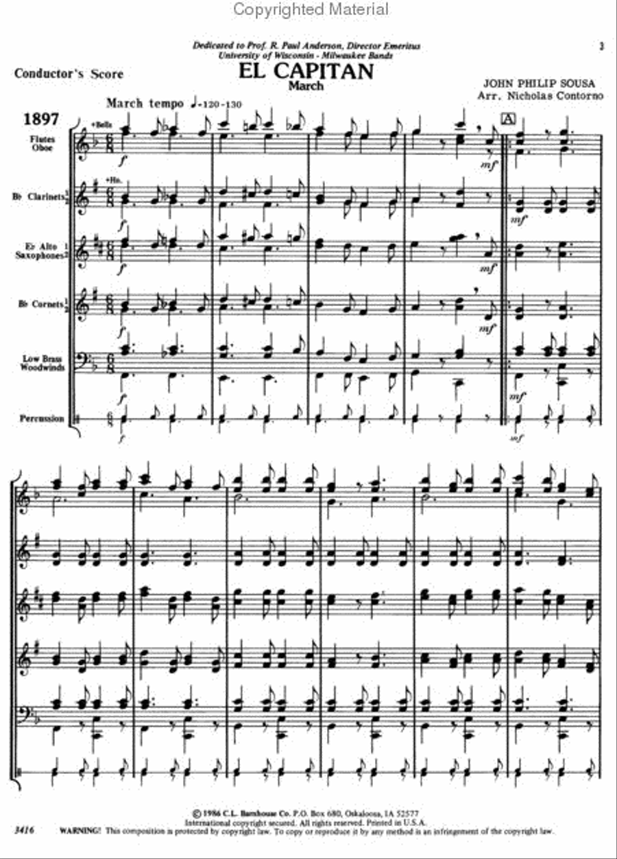 El Capitan El Capitan Concert Band scores gallery preview page 3