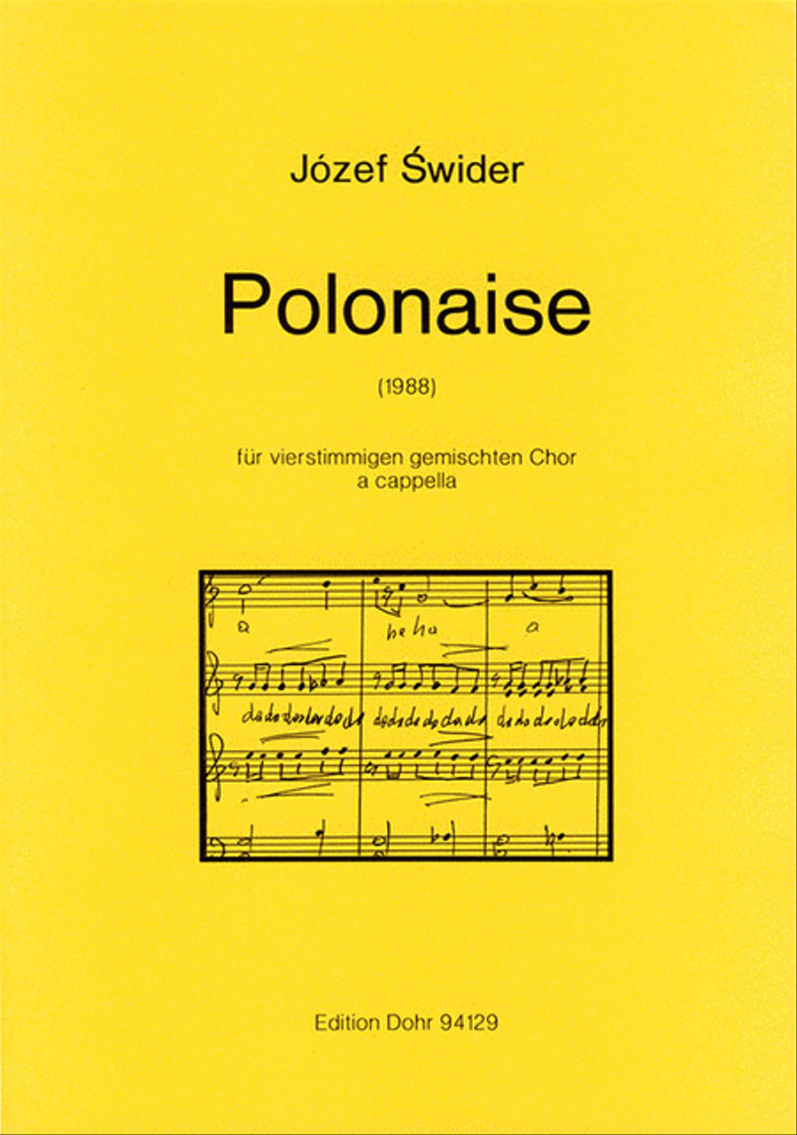 Polonaise für vierstimmigen gemischten Chor a cappella (1988) 4-Part scores gallery preview page 1