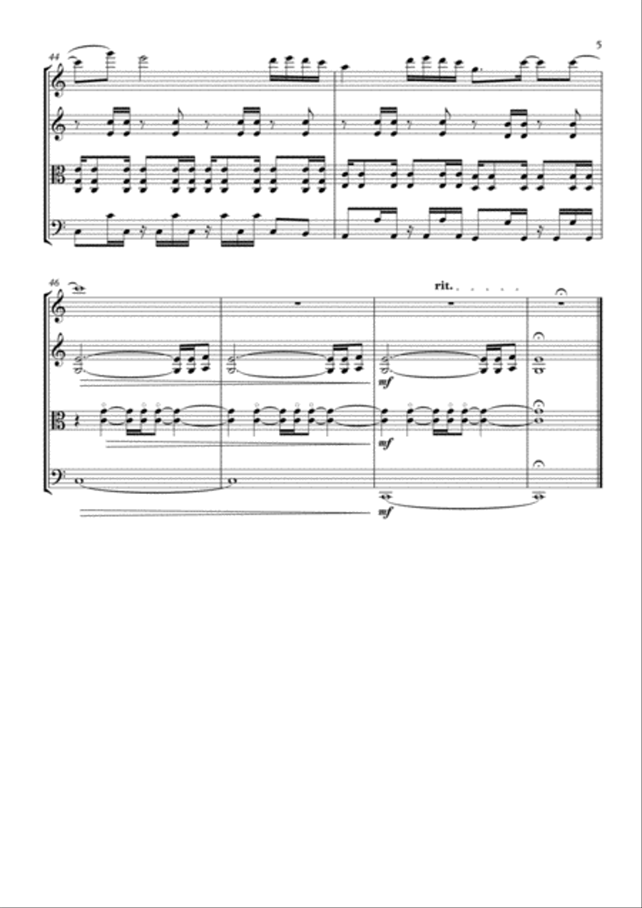 Ho Hey String Quartet scores gallery preview page 5