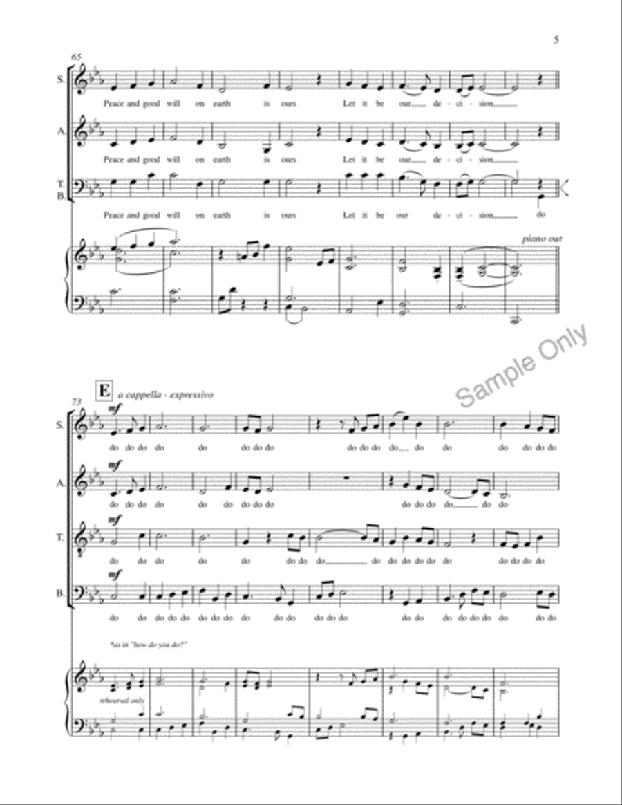 Solstice Song 4-Part scores gallery preview page 5