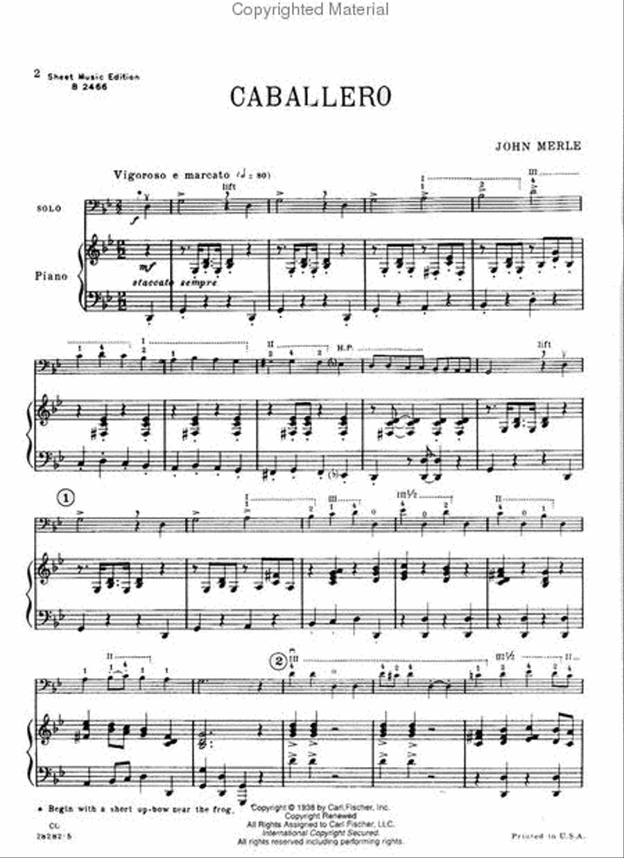 Caballero Double Bass scores gallery preview page 2