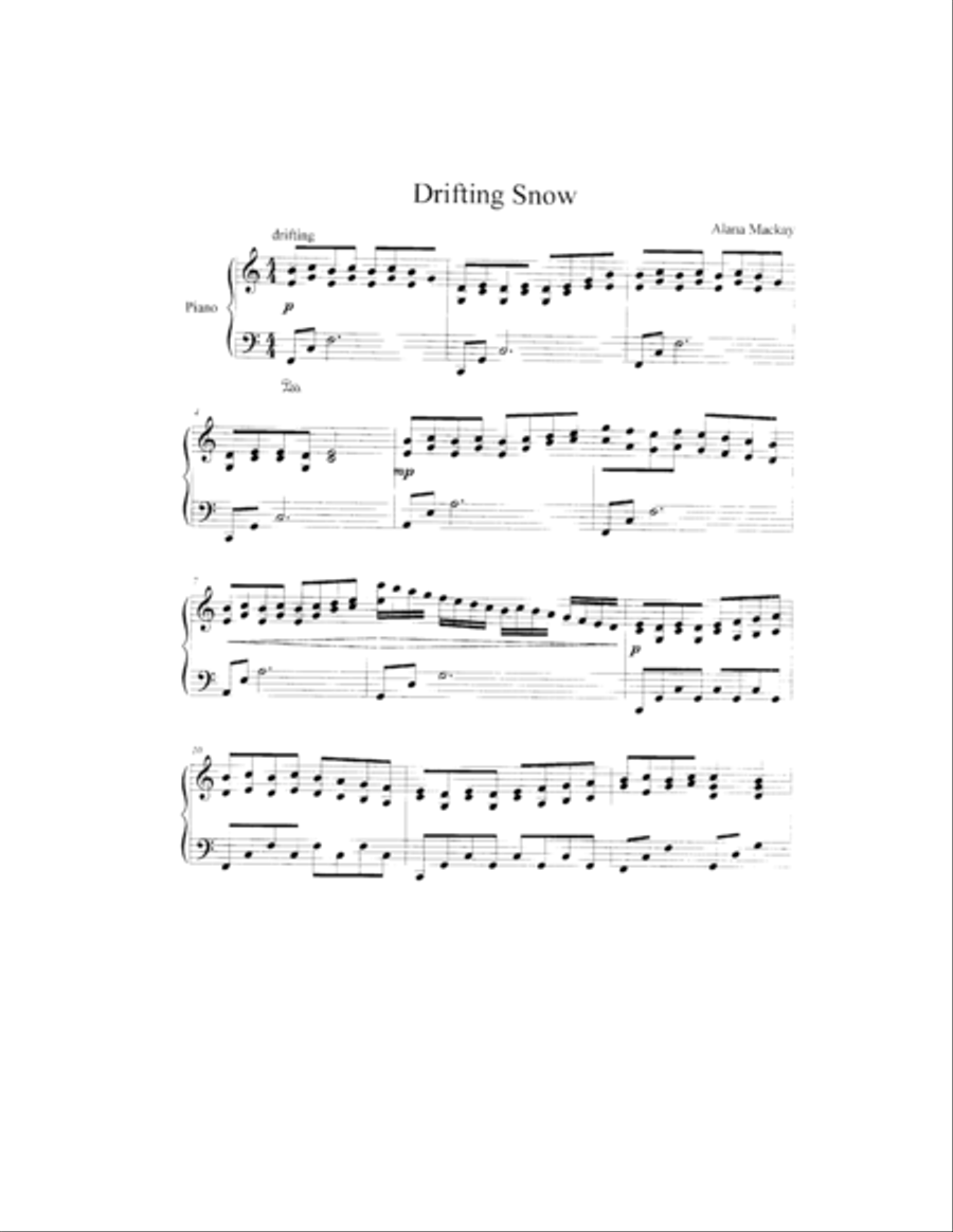 Drifting Snow Piano Solo scores gallery preview page 1