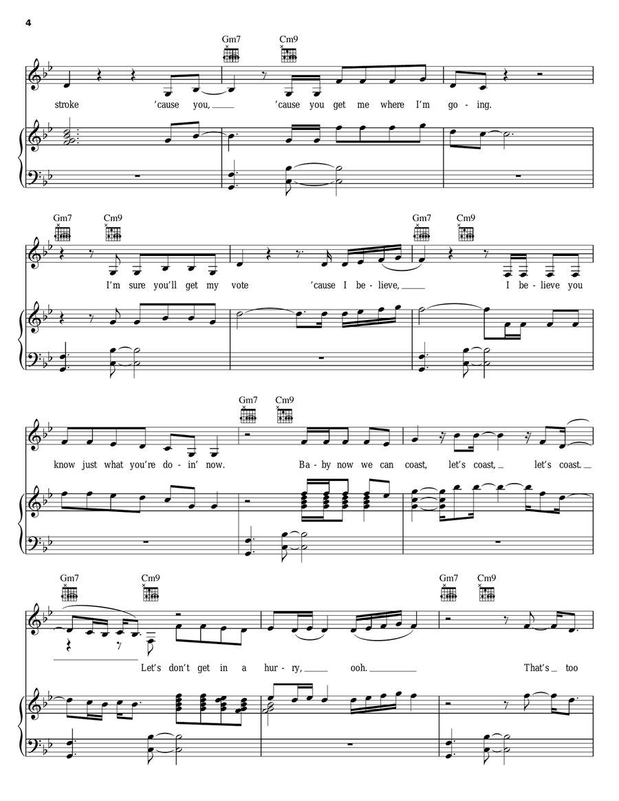 Rock The Boat Piano, Vocal, Guitar scores gallery preview page 4