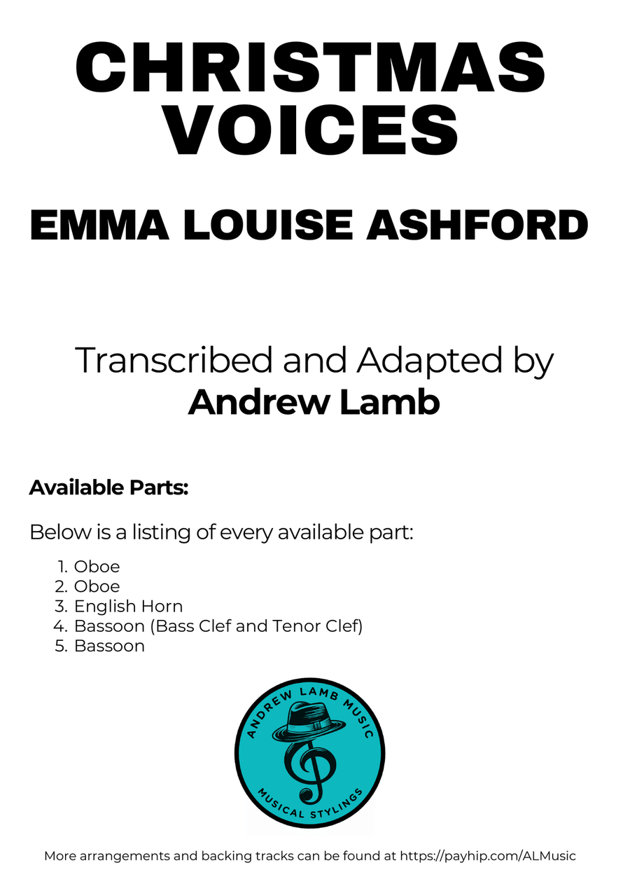 Emma Louise Ashford | Christmas Voices | for Double-Reed Quintet Woodwind Ensemble scores gallery preview page 3