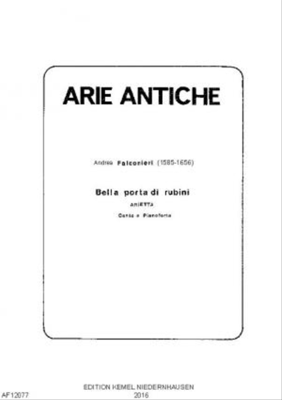 Bella porta di rubini Voice Solo scores gallery preview page 1