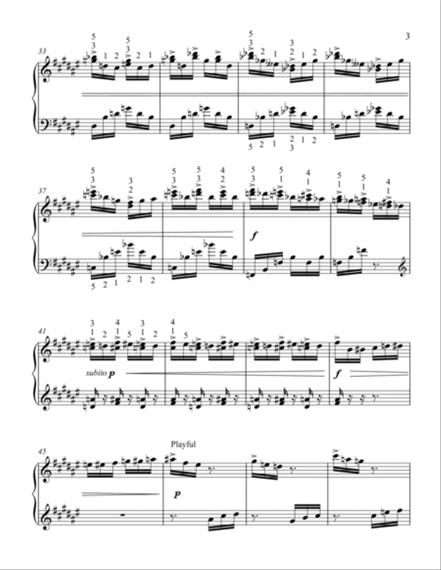 Trees dancing in the wind Piano Solo scores gallery preview page 3