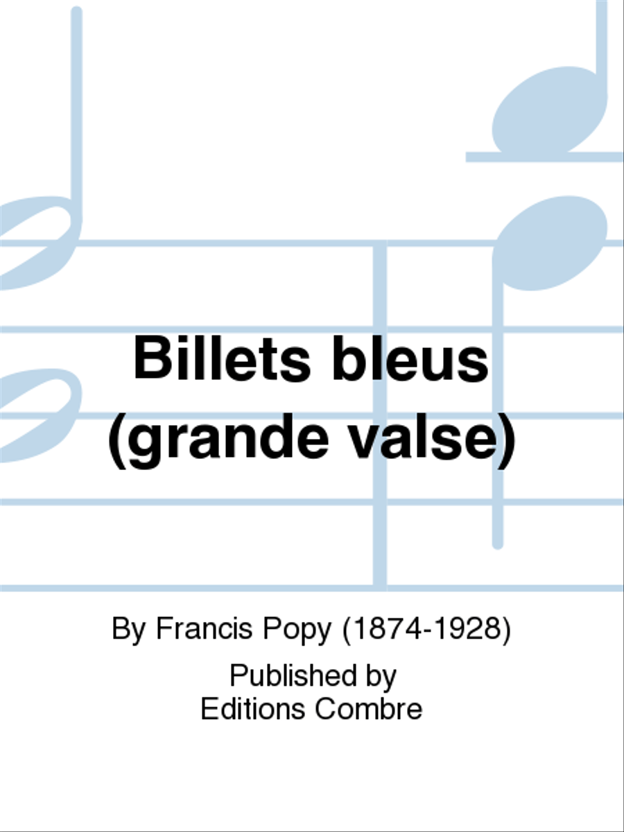 Billets bleus (grande valse) Piano Solo scores gallery preview page 1